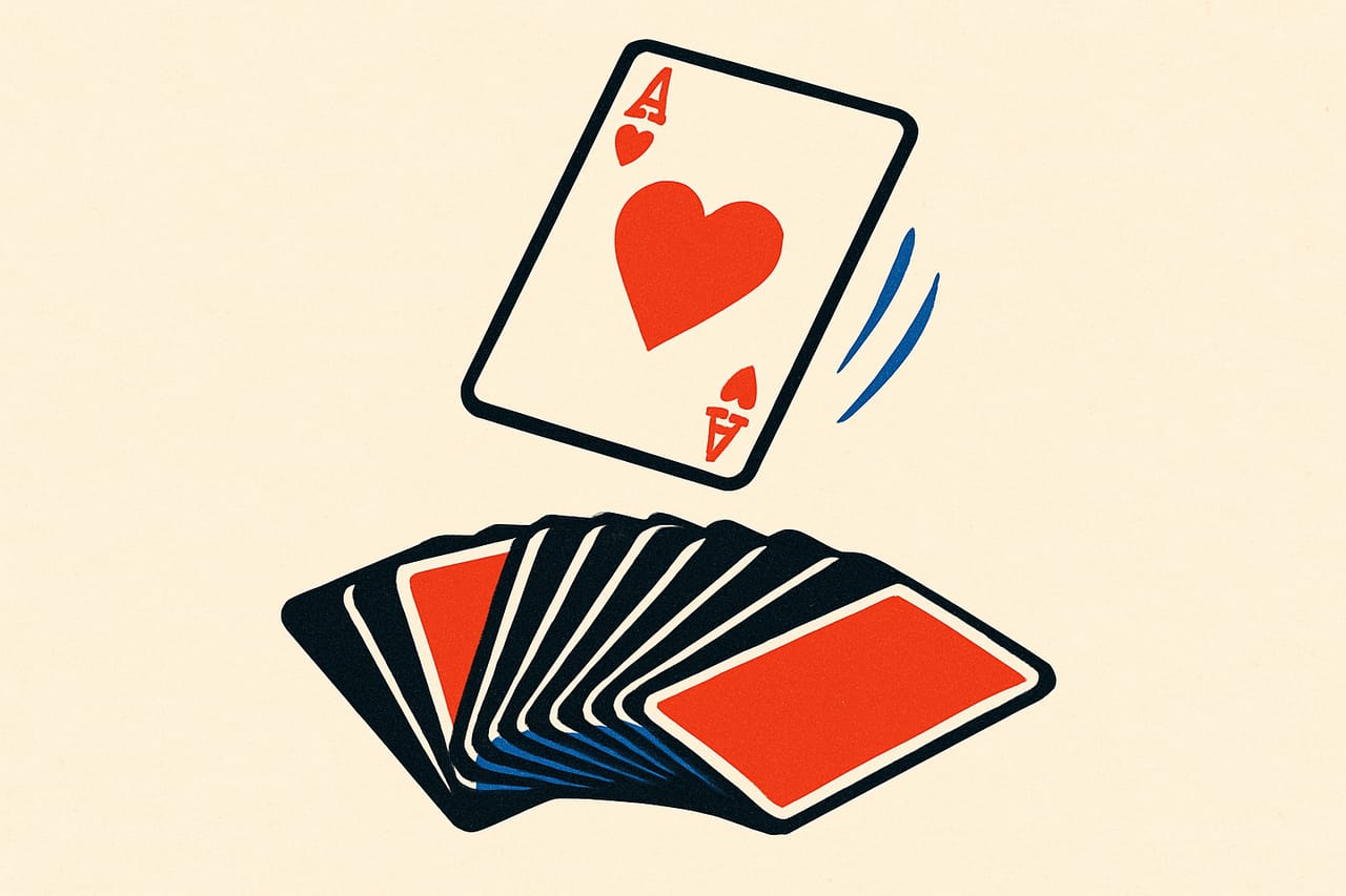 A freshly shuffled deck of 52 cards is almost certainly an order that has never existed before
