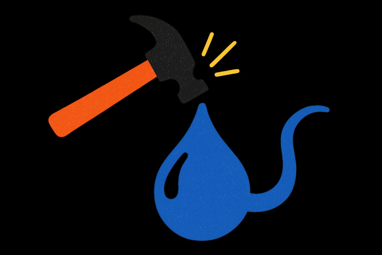 A Glass Drop Shrugs Off a Hammer but Explodes From Its Tail