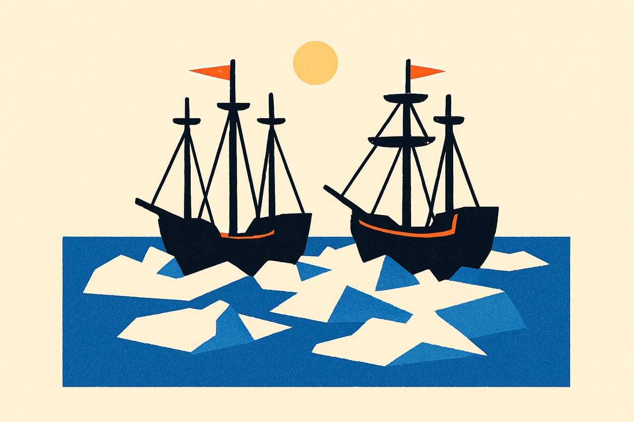 Franklin's Doomed Expedition Departs to Find the Northwest Passage