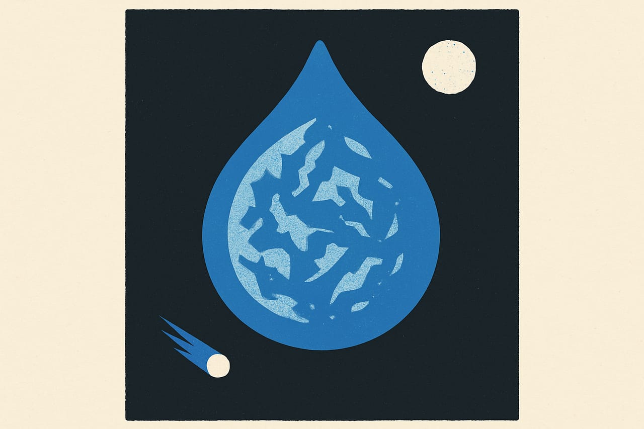 Most of the Universe's Water Is a Glass, Not Ice