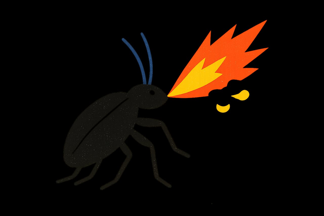 The Beetle That Fires Boiling Chemical Spray