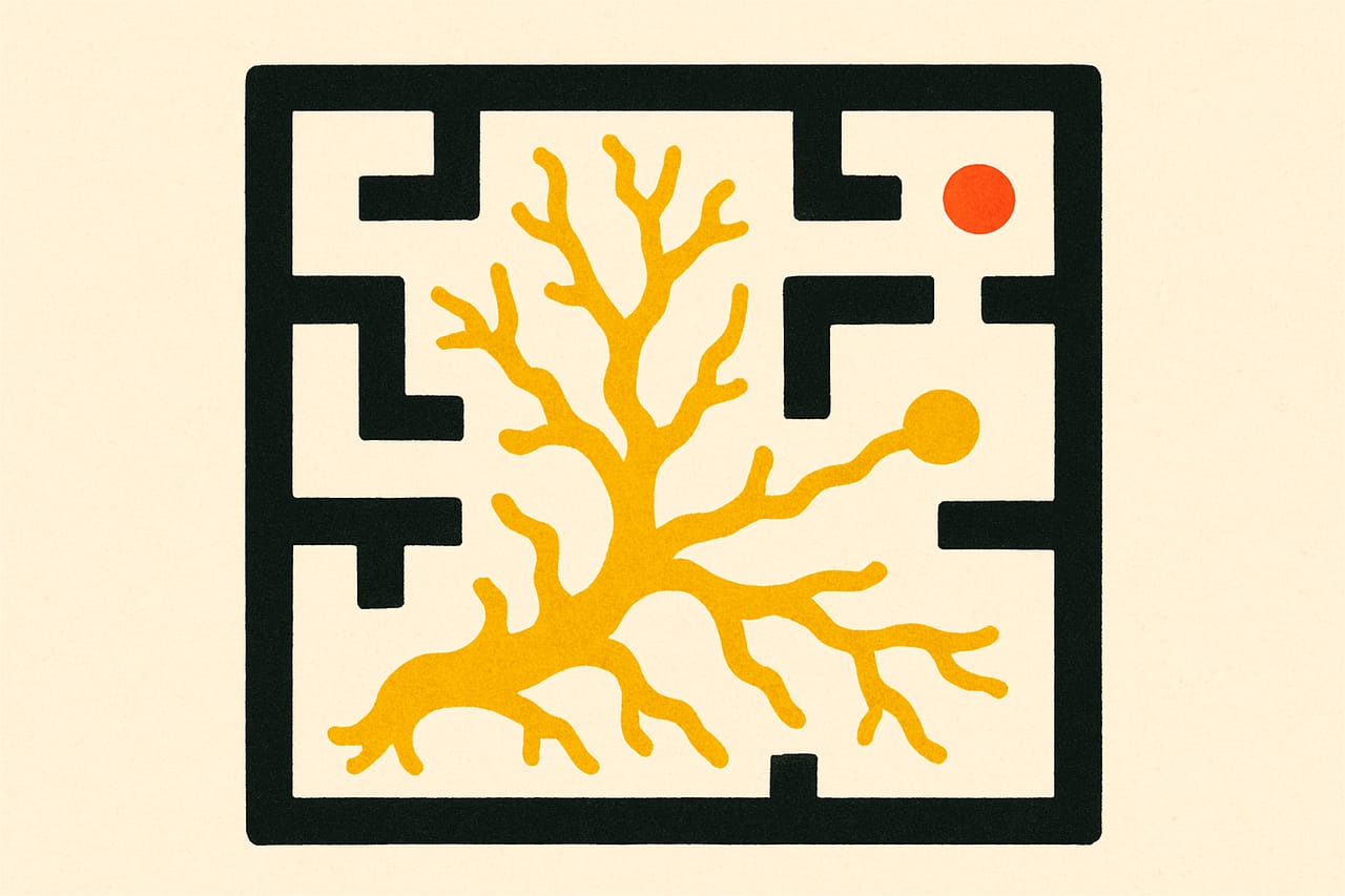 The Brainless Cell That Solves Mazes