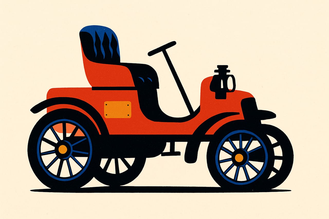 The first car was given a number plate