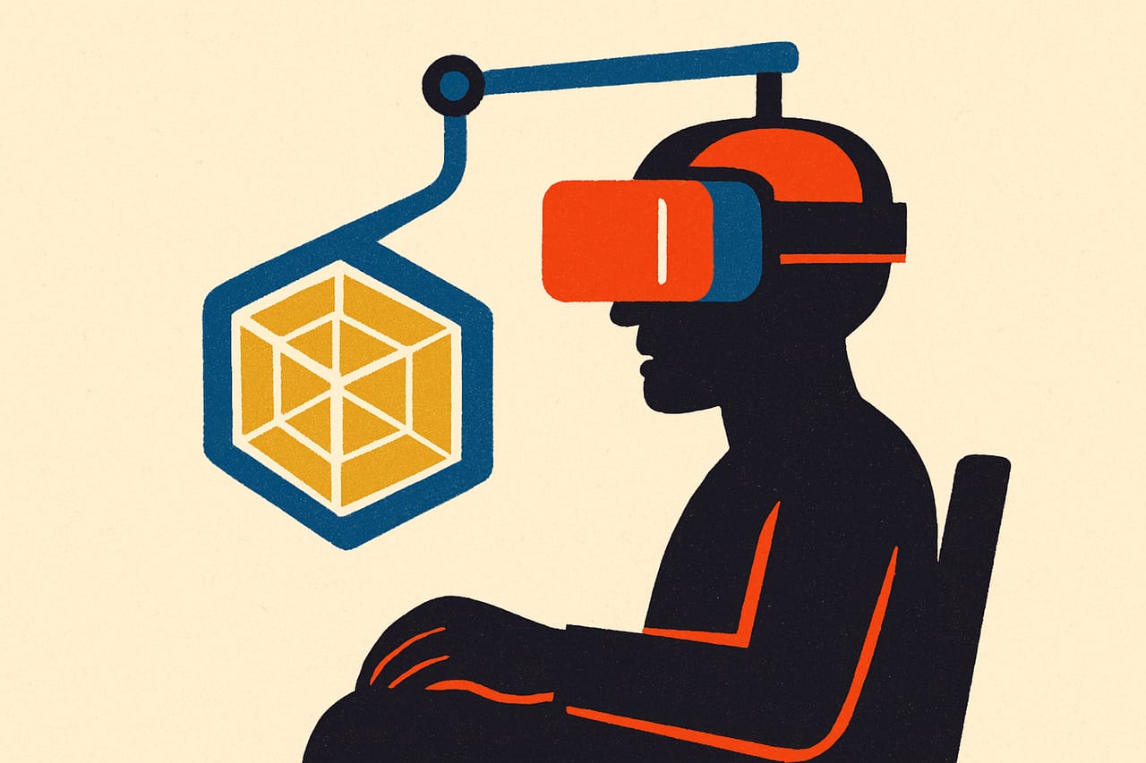 The First VR Headset Hung From the Ceiling