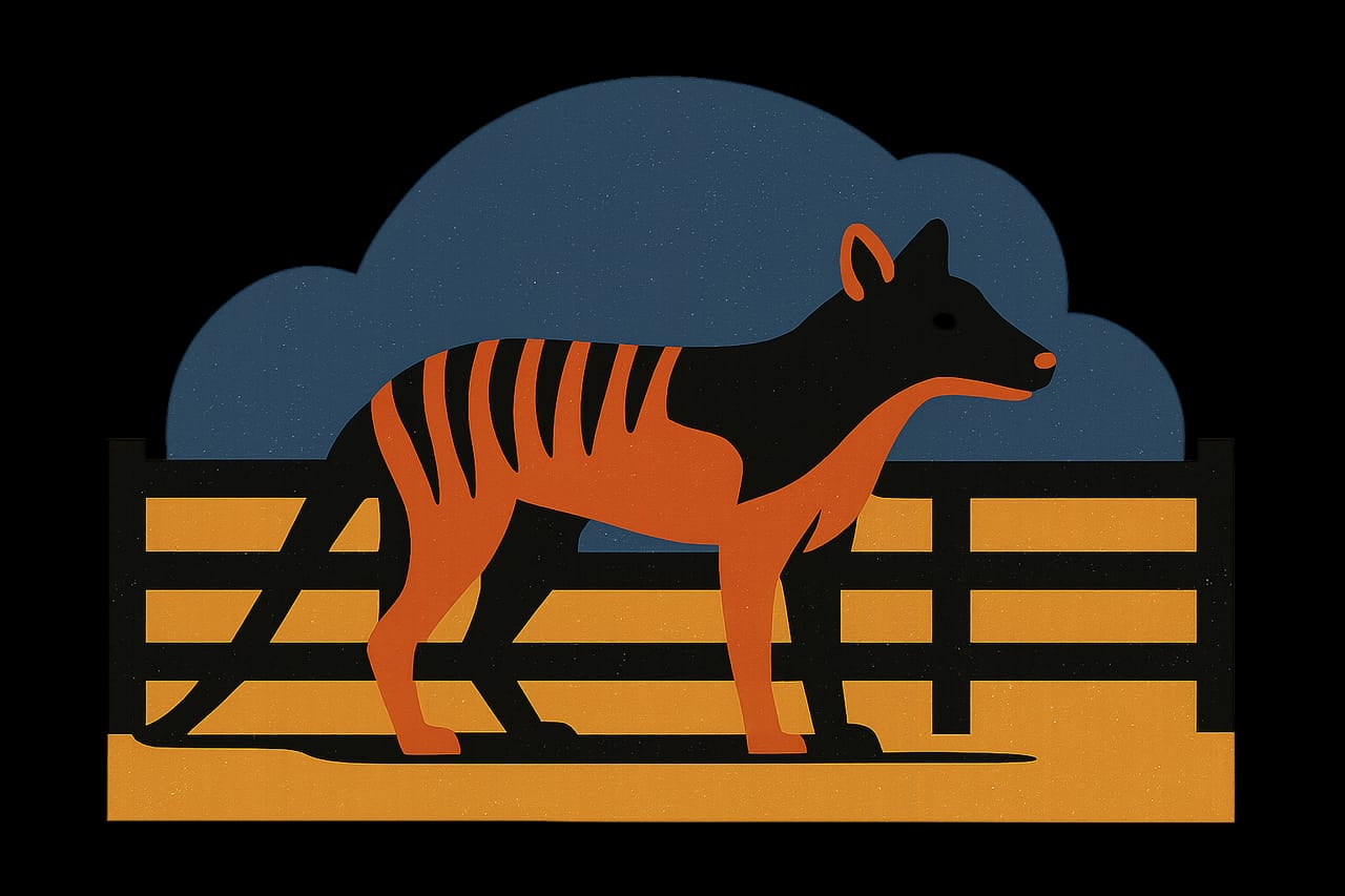 The last known thylacine died in a Tasmanian zoo