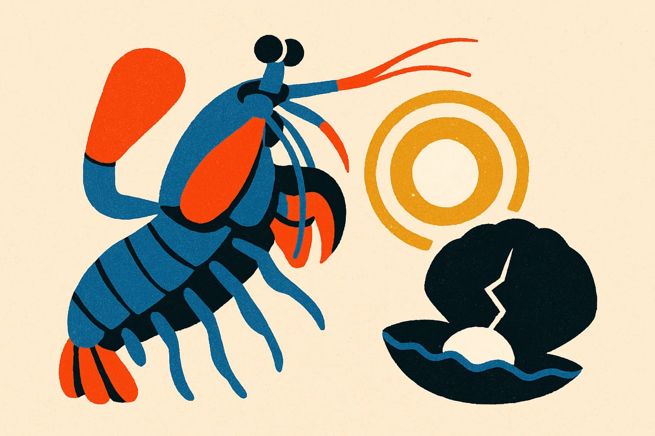 The mantis shrimp's punch is so fast it boils the water around it