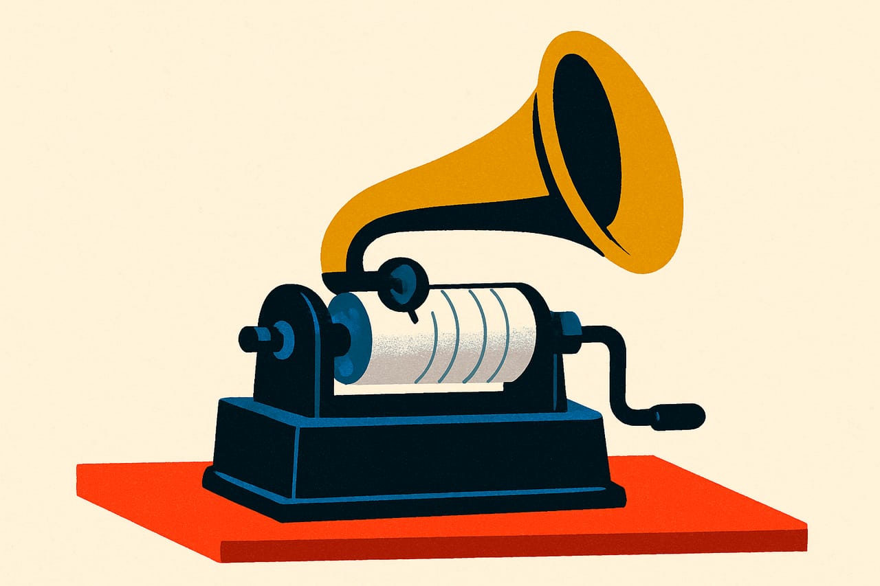 Edison's Phonograph Captures the First Recorded Voice